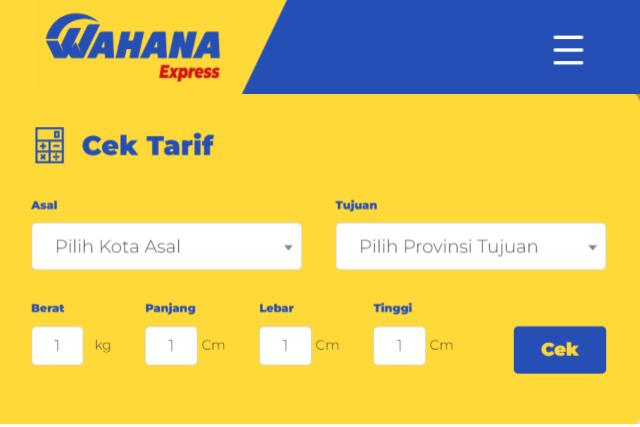 cek tarif wahana