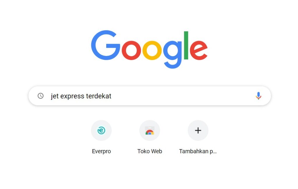 cabang jet terdekat melalui Google