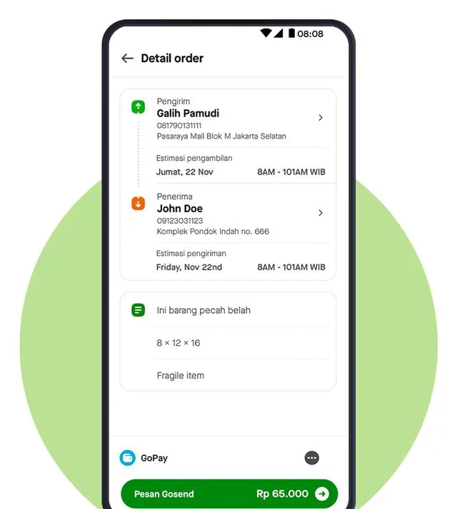 cara cek resi gosend