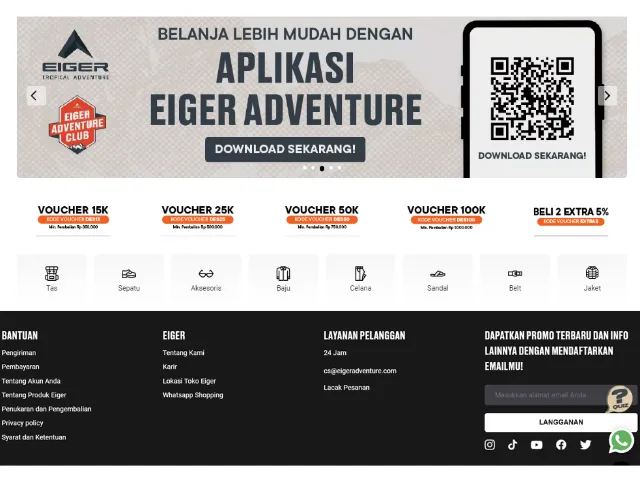 contoh landing page produk fashion