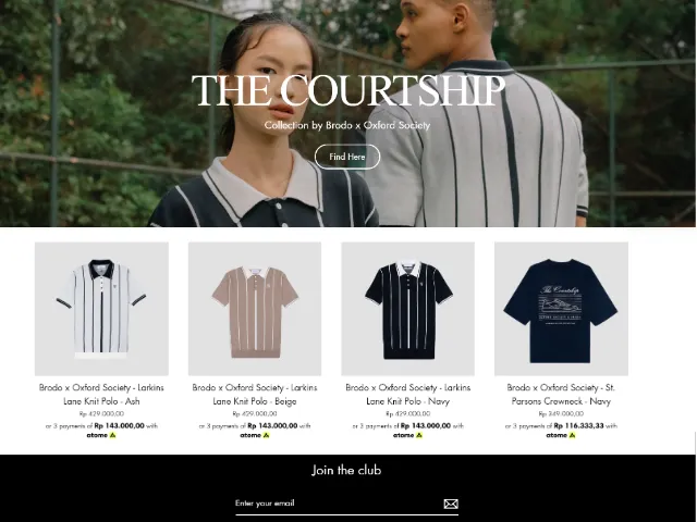 landing page sepatu Brodo