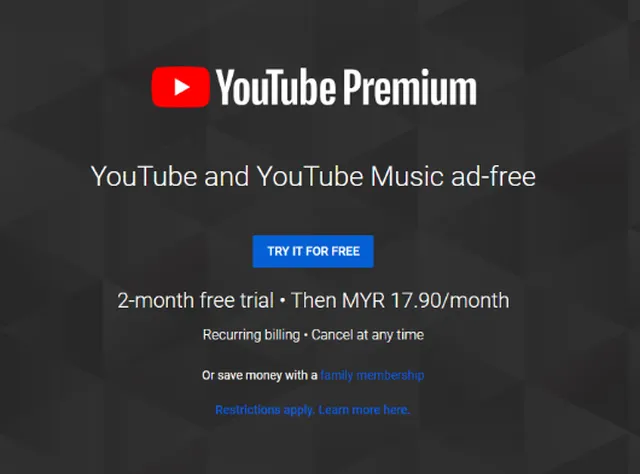 Promo Free Trial Youtbe Premiun