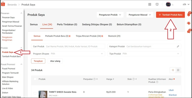 ukuran banner shopee