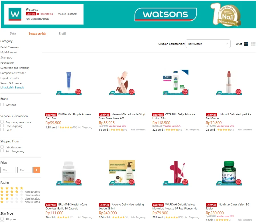 dekorasi toko lazada