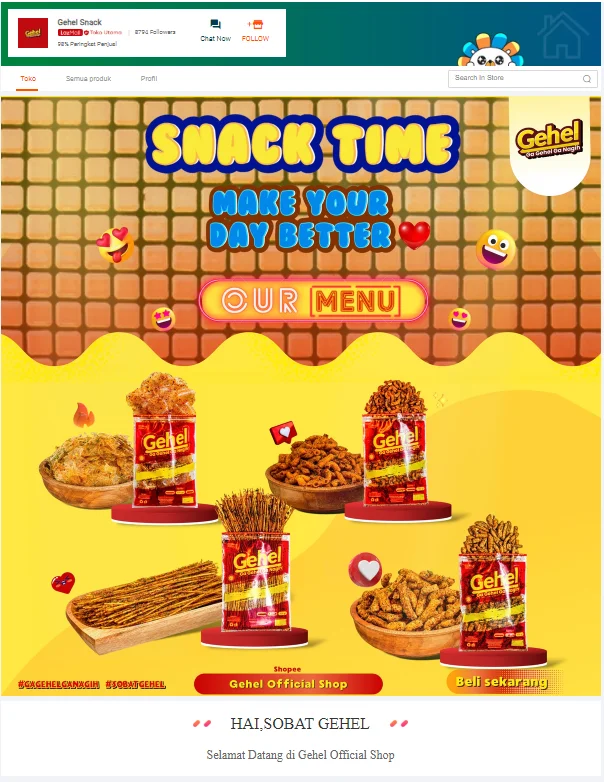 dekorasi toko lazada