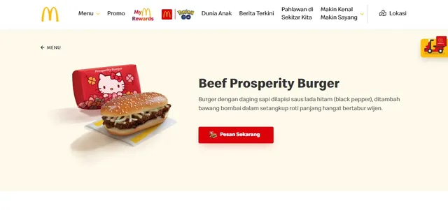 contoh landing page makanan