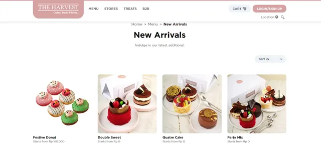 landing page the harvest