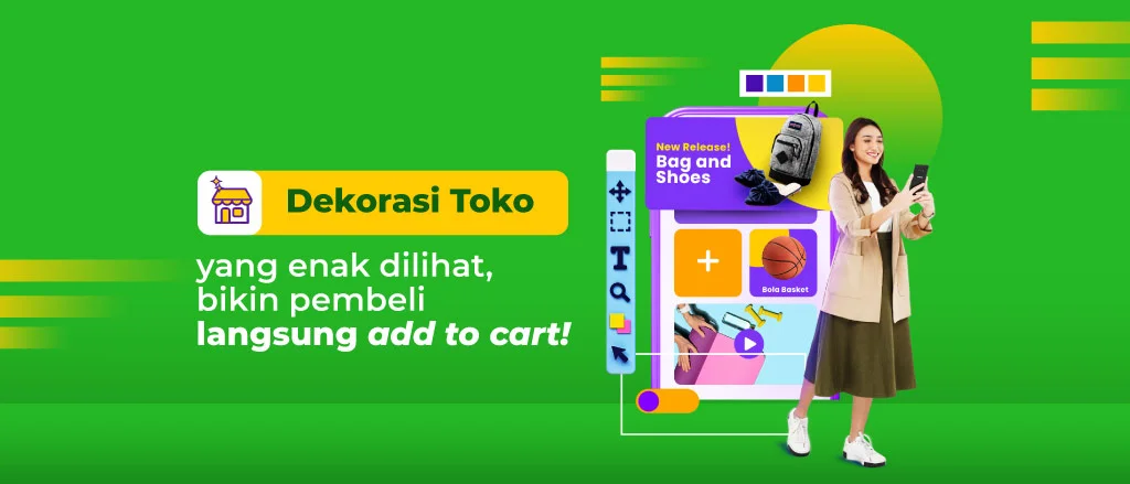 dekorasi toko tokopedia