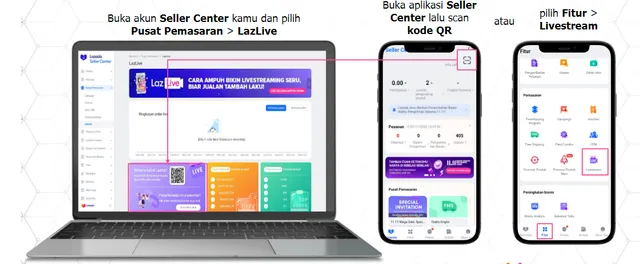 cara live di lazada