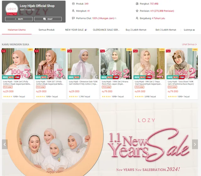 Contoh Dekorasi Toko Shopee