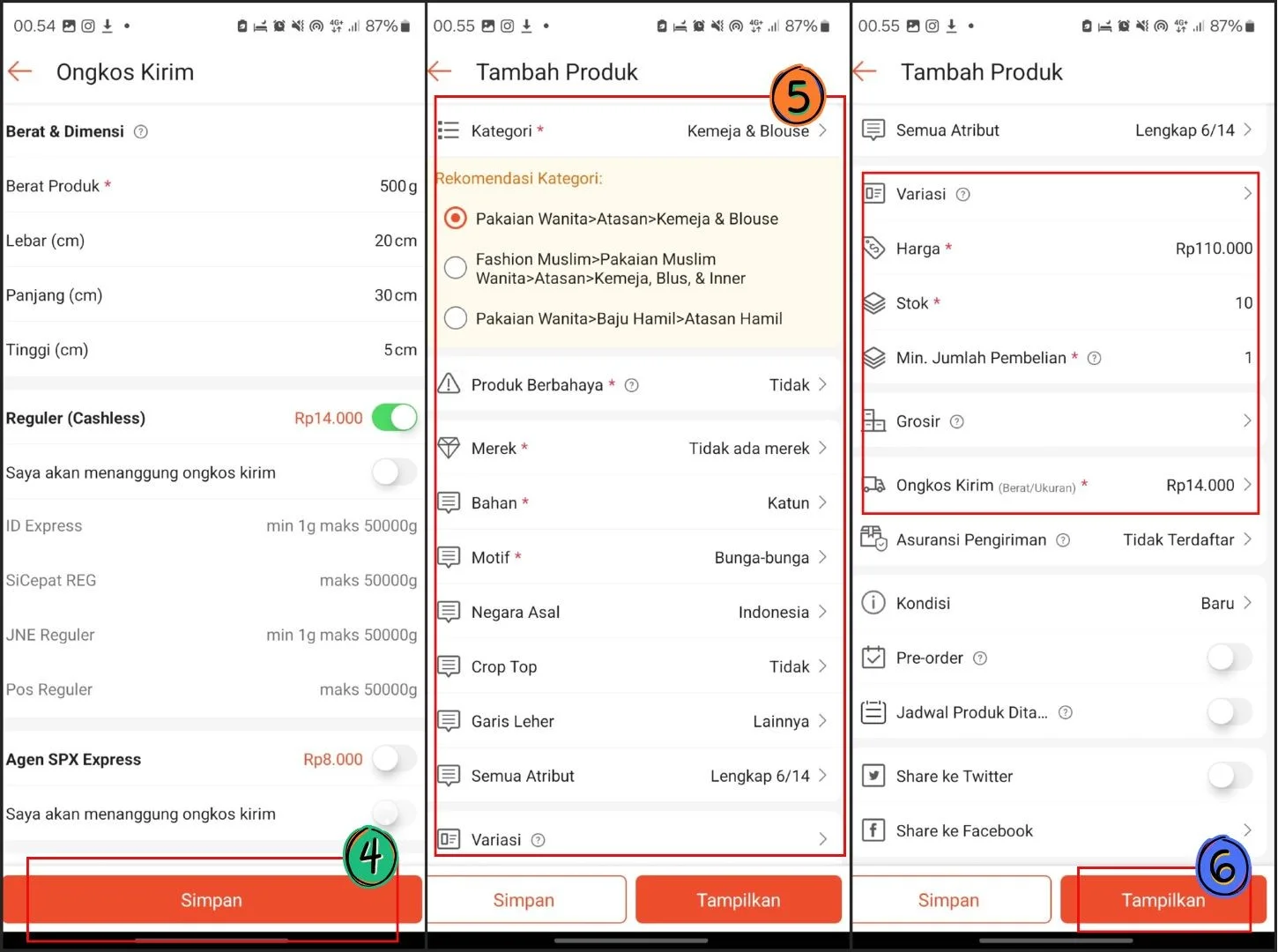 cara upload produk di shopee