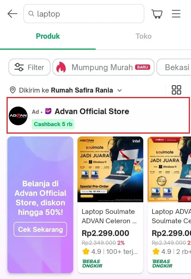 contoh iklan tokopedia