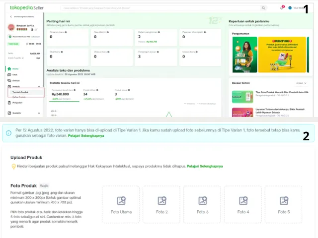 ukuran foto produk tokopedia