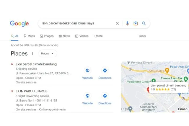 lion parcel terdekat