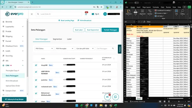 cara memanfaatkan database pelanggan