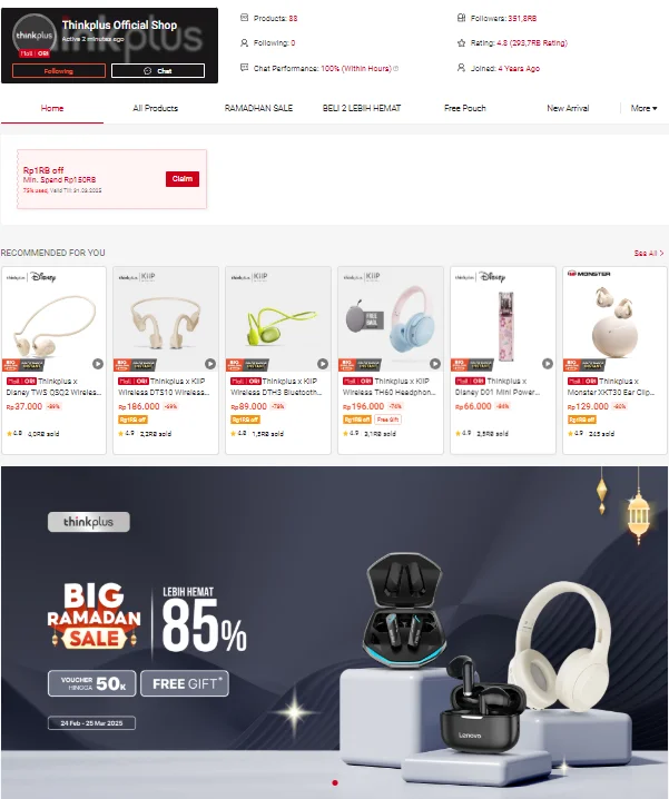 dekorasi toko shopee