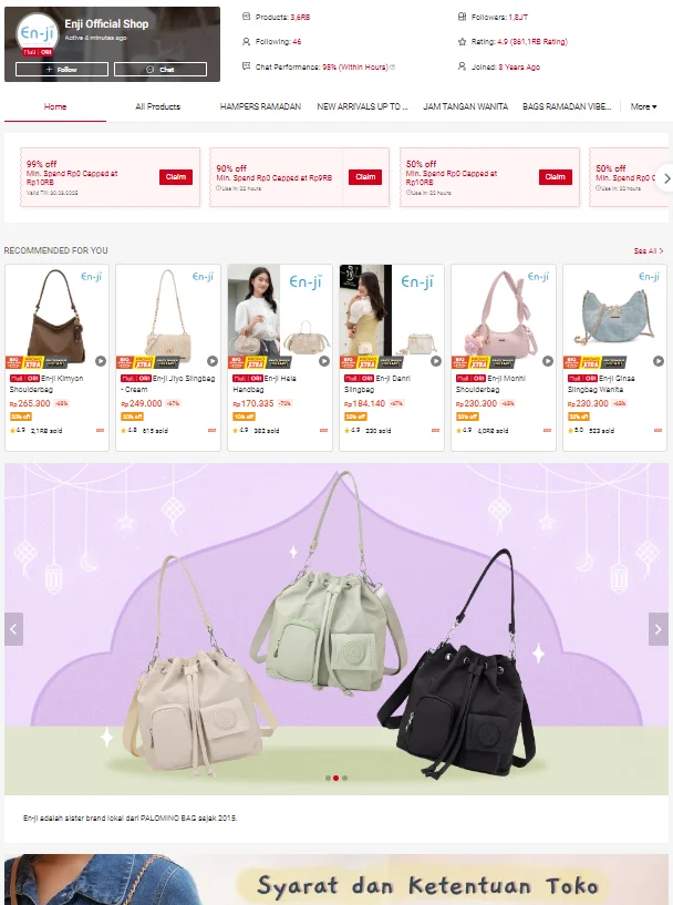 dekorasi toko shopee