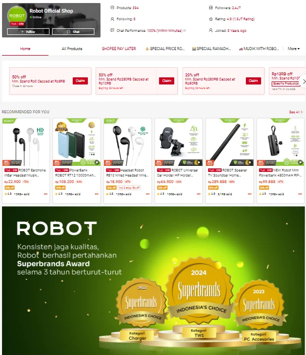 dekorasi toko shopee