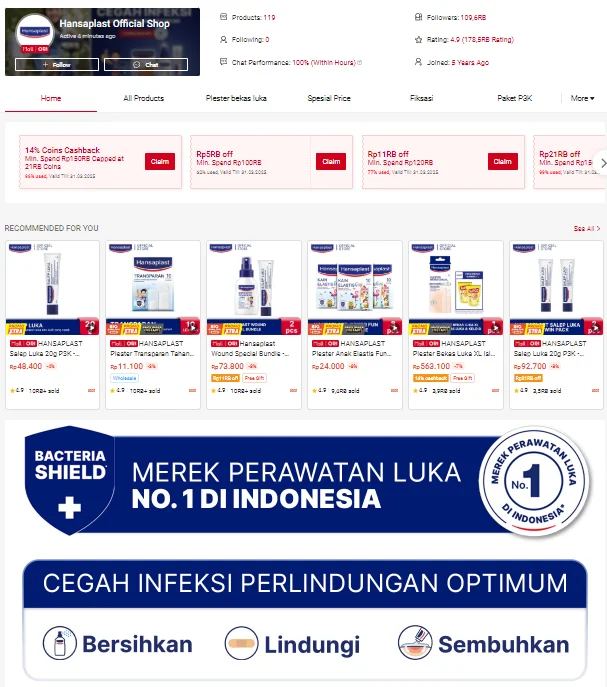 dekorasi toko shopee