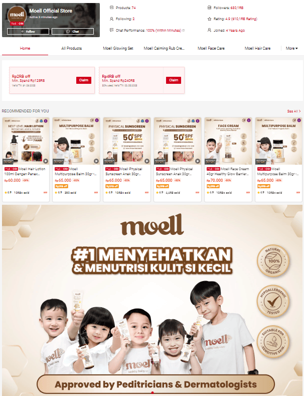 dekorasi toko shopee