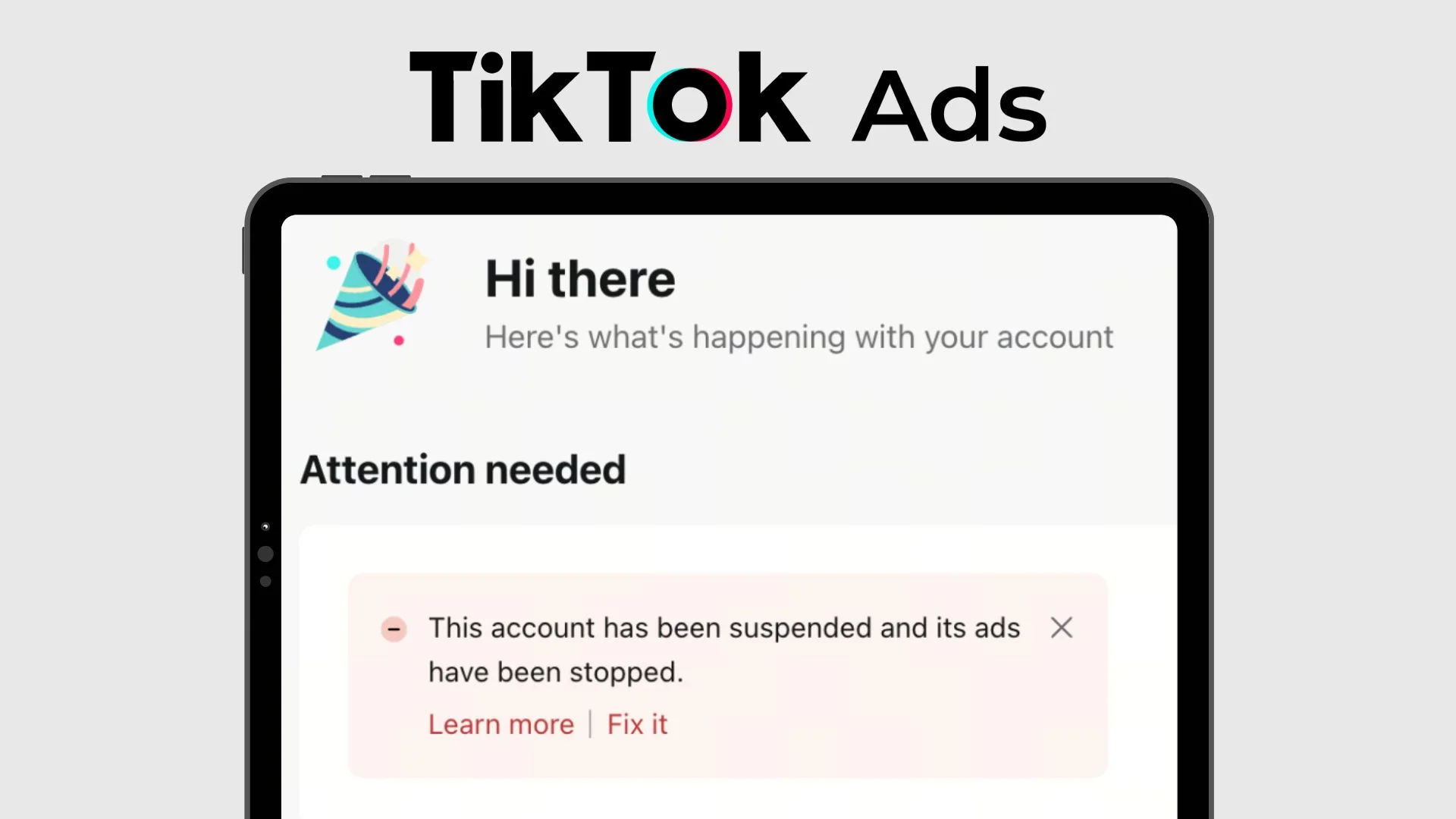 akun tiktok ads ditangguhkan