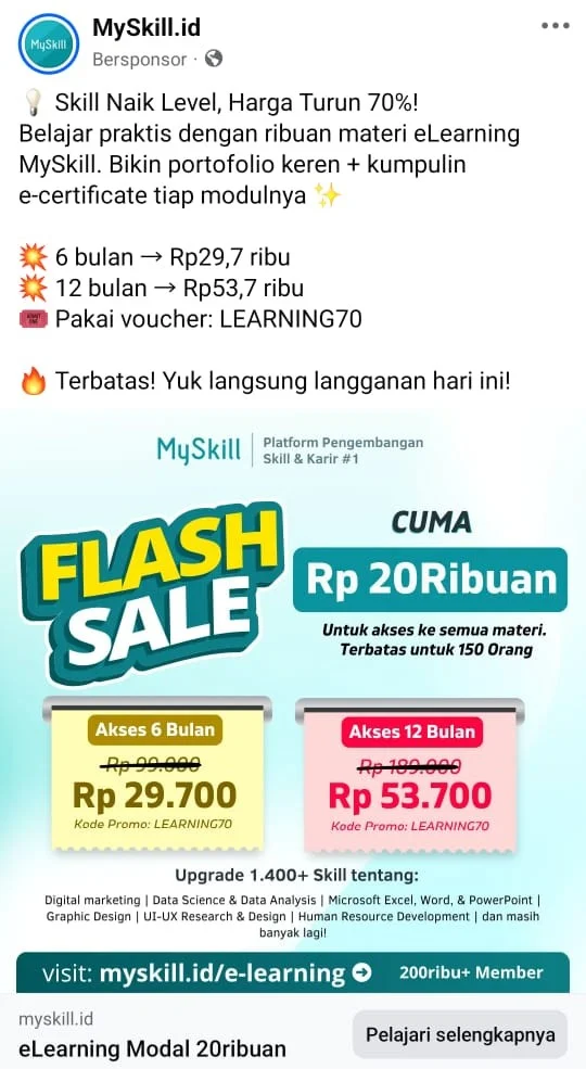 contoh iklan facebook ads